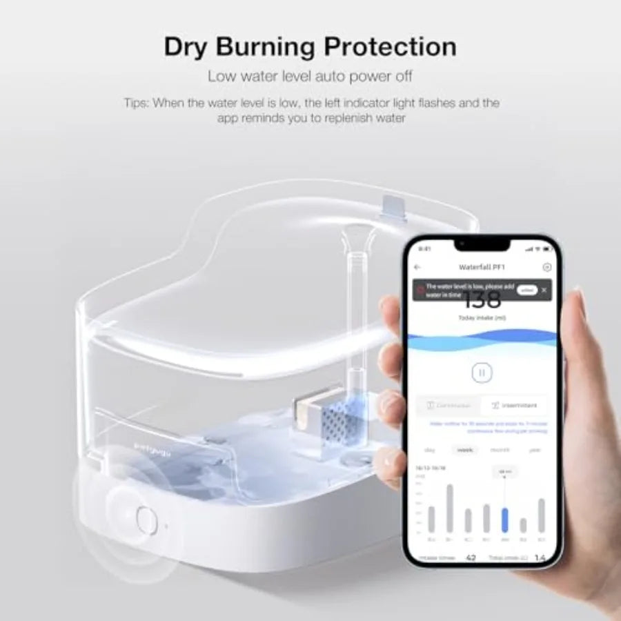 Smart Automatic Pet Feeder with Timed Dispensing and App Control for Cats and Dogs 3.5L Food Storage Capacity Handmade Ceramic