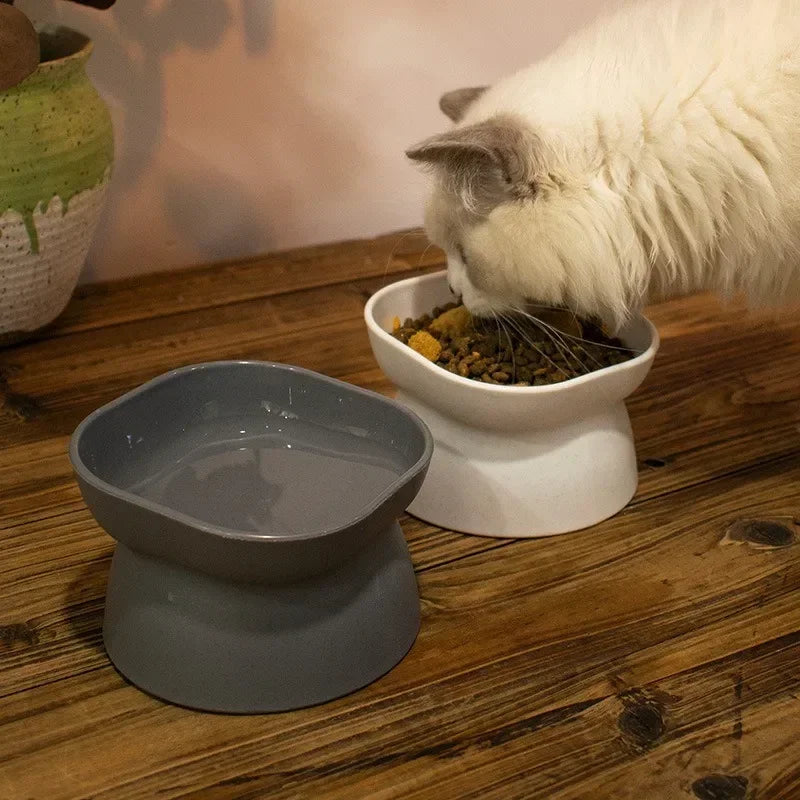 New Pet Food Bowl Cat Bowl Dog Bowl Pet Oblique Mouth High Foot Protection Cervical Vertebra Dog Dog Cat Pot Pet Products