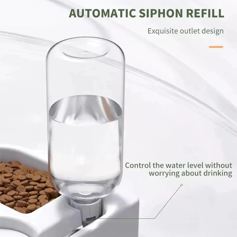 Automatic Pet Bowl for Cats & Dogs, Moisture-Proof Dual-Use Drinking & Feeding Basin, Multi-Functional Pet Feeder, 1pc