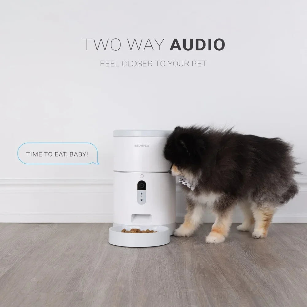Smart Automatic Pet Feeder with HD Camera Portion Control Programmable Treat Dispenser App Control 2 Way Audio Dogs Cats