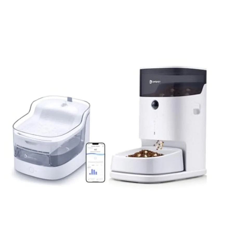 Smart Automatic Pet Feeder with Timed Dispensing and App Control for Cats and Dogs 3.5L Food Storage Capacity Handmade Ceramic