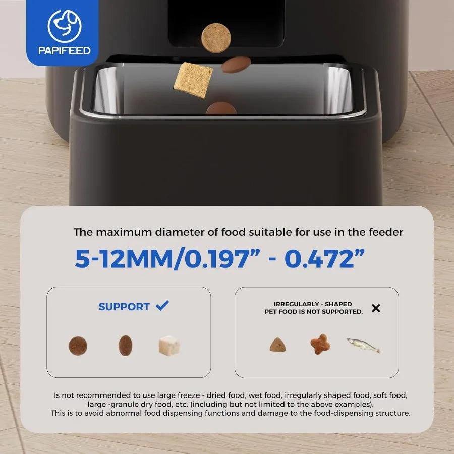 2.4G WiFi Automatic Cat Feeder with APP Control for Remote Feeding 6L Capacity and 25Cup Storage Detachable Design for Easy Cle