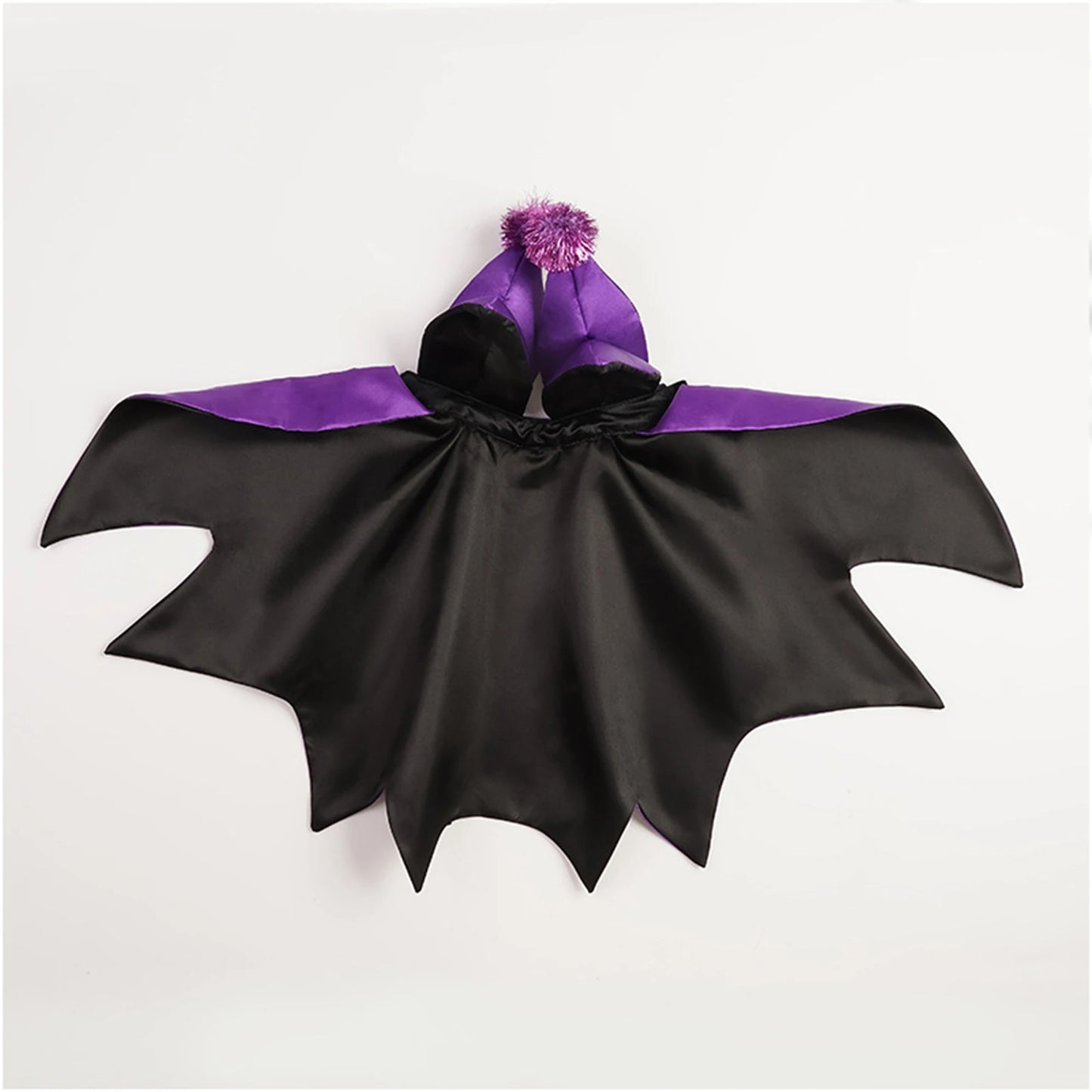 Halloween Pet Costume Set Funny Devil Cosplay Outfit with Cape and Tie-up Collar for Dog Cat Party Supplies and Accessories