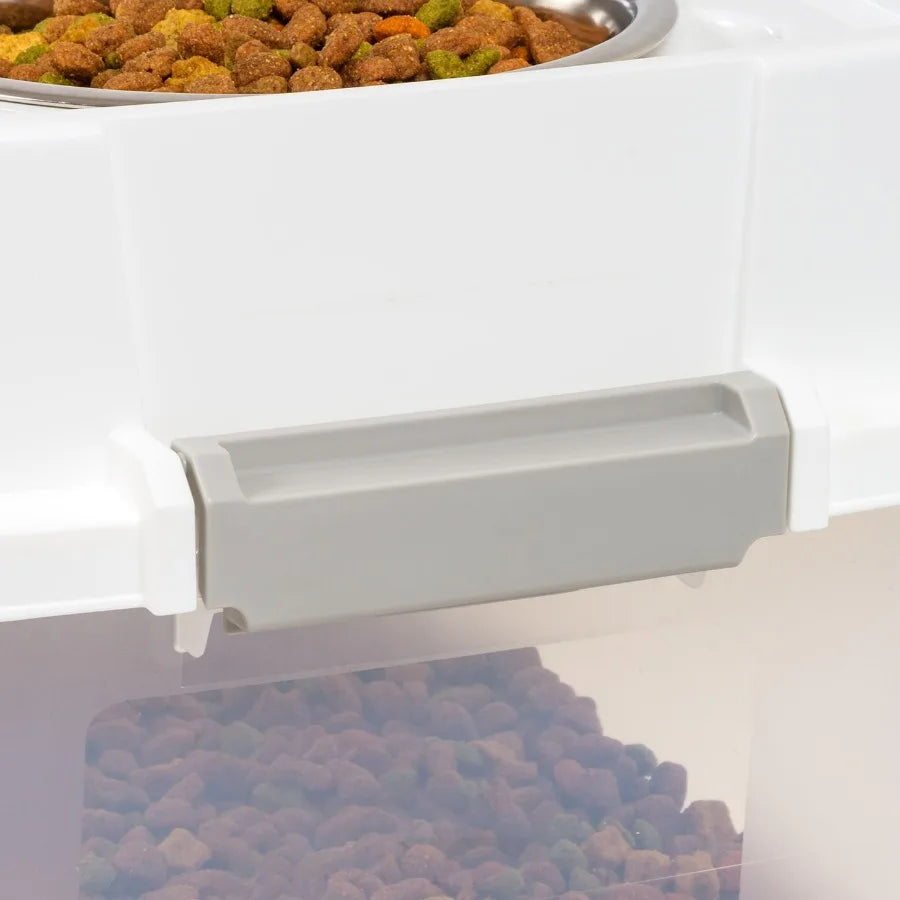 47 Lbs Airtight Pet Food Container for Dog and Cat Food Storage with Builtin Treat Dispenser and Measuring Bowls Ideal for Kitc