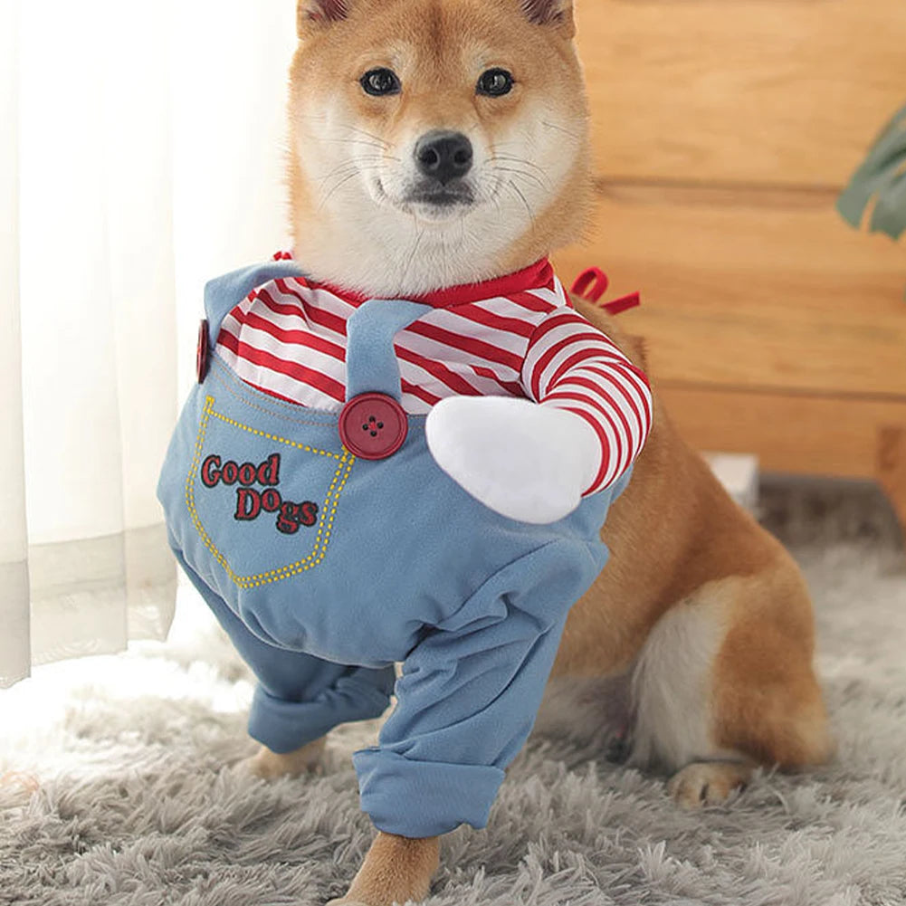 Halloween Dog Costumes Funny Pet Clothes Adjustable Dog Cosplay Costume Sets Novelty Clothing For Medium Large Dogs Pets Clothes