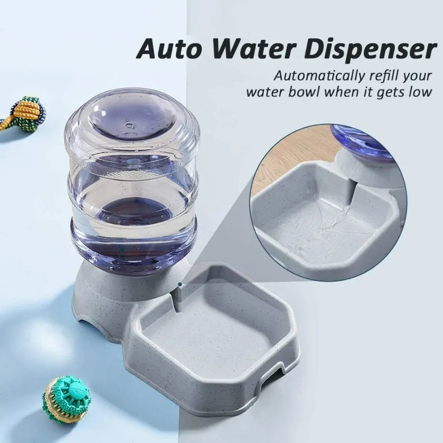 Automatic Pet Feeder and Water Food Dispenser for Dogs Cats Rabbits Bunnies with 100 BPAFree Design Gravity Refill System Easy
