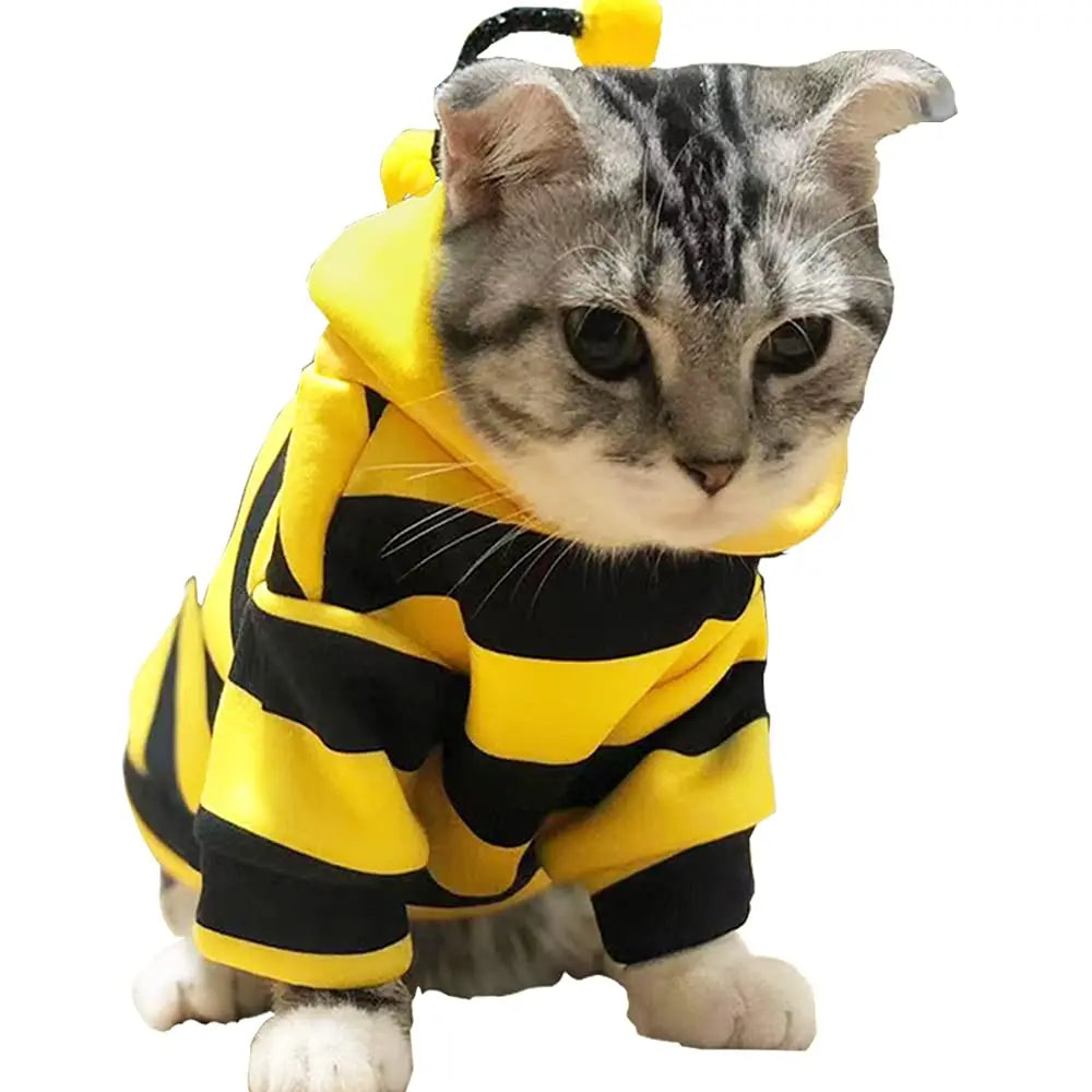 TONG Pet Hoodie Sweater - Warm Cold Weather Coat for Small Dogs Puppies & Cats, Christmas Halloween Party Costume