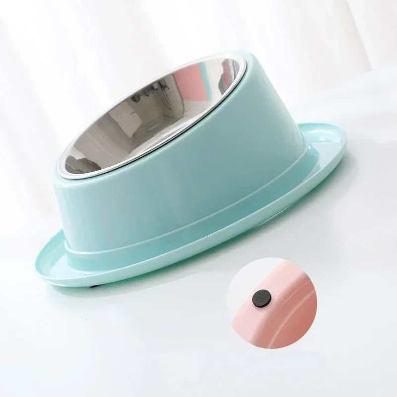 Cat Feeder Slope Anti-Ant Food Bowl For Cat Pet Accessories Dog Bowl Quality Stainless Steel Container For Cats Pet Supplies