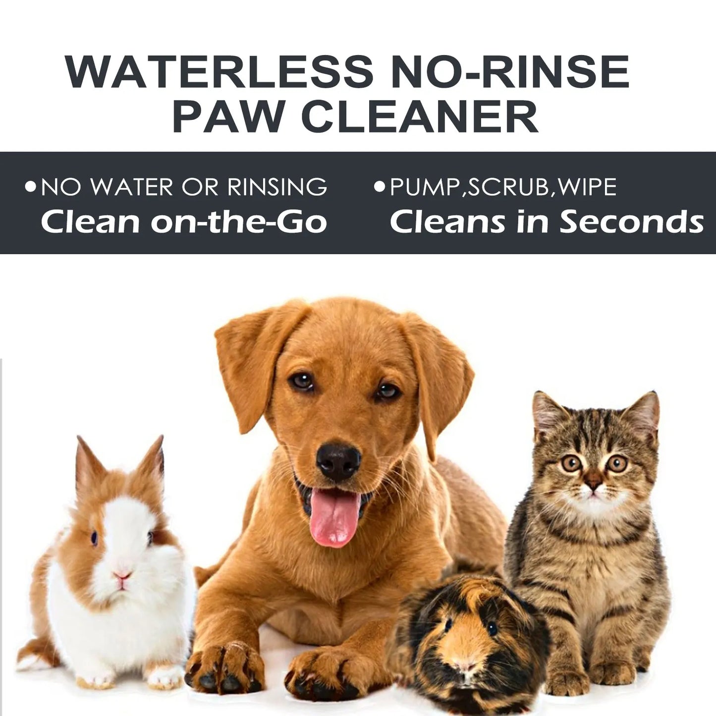 Yegbong Waterless Pet Paw Cleaner Rich Bubble Cleaning Paw Dirt Non-irritating Maintain Pet Paw Non-toxic No Rinsing Paw Cleaner
