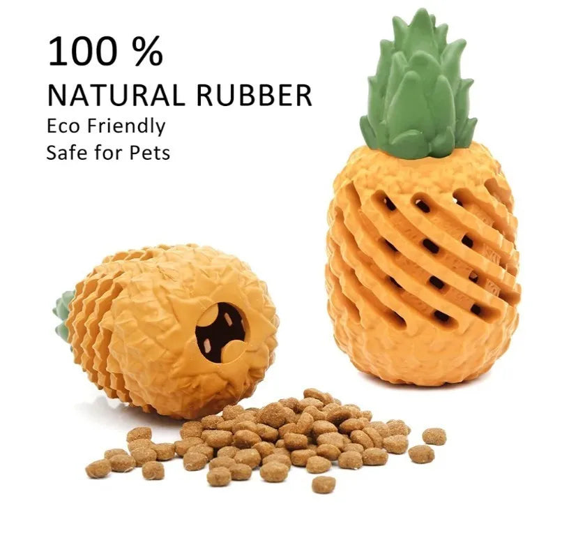 Pineapple Dog Chew Toy for Aggressive Chewers Durable Treat Dispensing Puppy Teething Toys Cleaning Teeth Interactive Dog Toys
