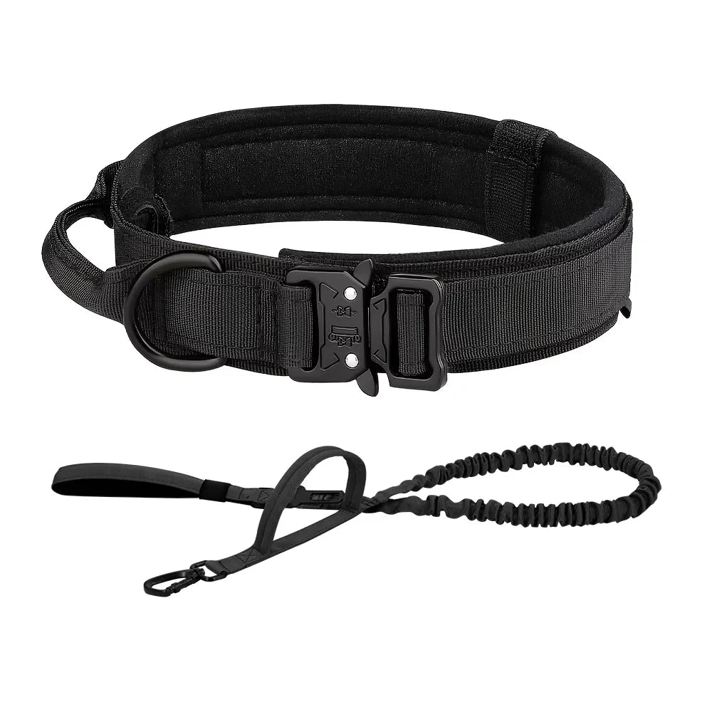Dog Training Collar Adjustable Tactical Dog Collar And Leash Set Control Handle Pet Lead Collar For Small Big Dogs