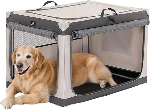 A4Pet Dog Crates for Large Dogs - 40 Inch Adjustable Stainless Steel Frame, Lightweight, Durable and Foldable, Collapsible Dog C