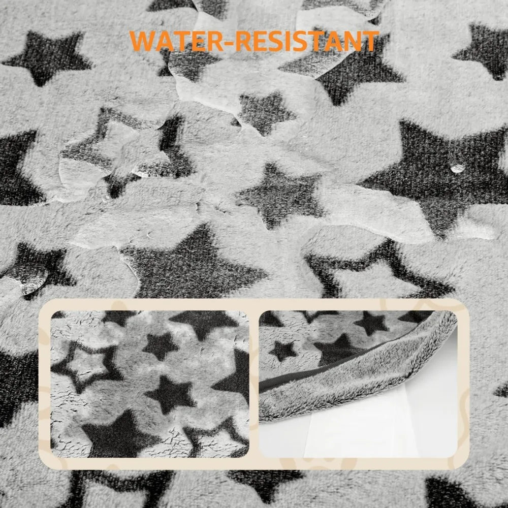 3PCS Warm Soft Pet Blanket Set - Waterproof, Reversible Sherpa Fleece for Large Medium Small Pets, Indoor/Outdoor Use