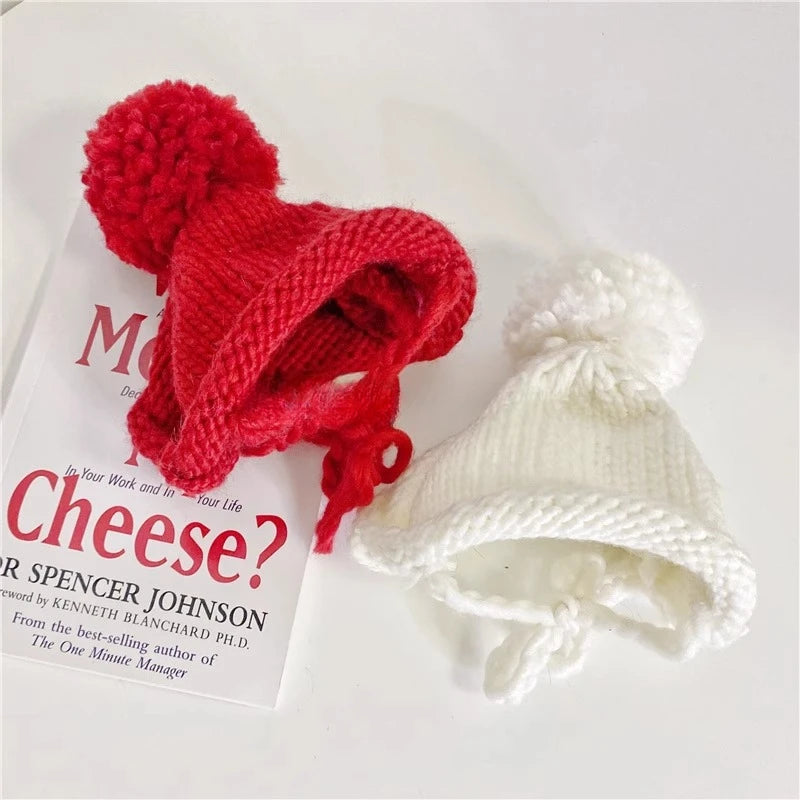 Pet Knitted Hat Dog Cute Fur Ball Head Cover Cat Accessories Suitable for Small and Medium Dogs and Cats