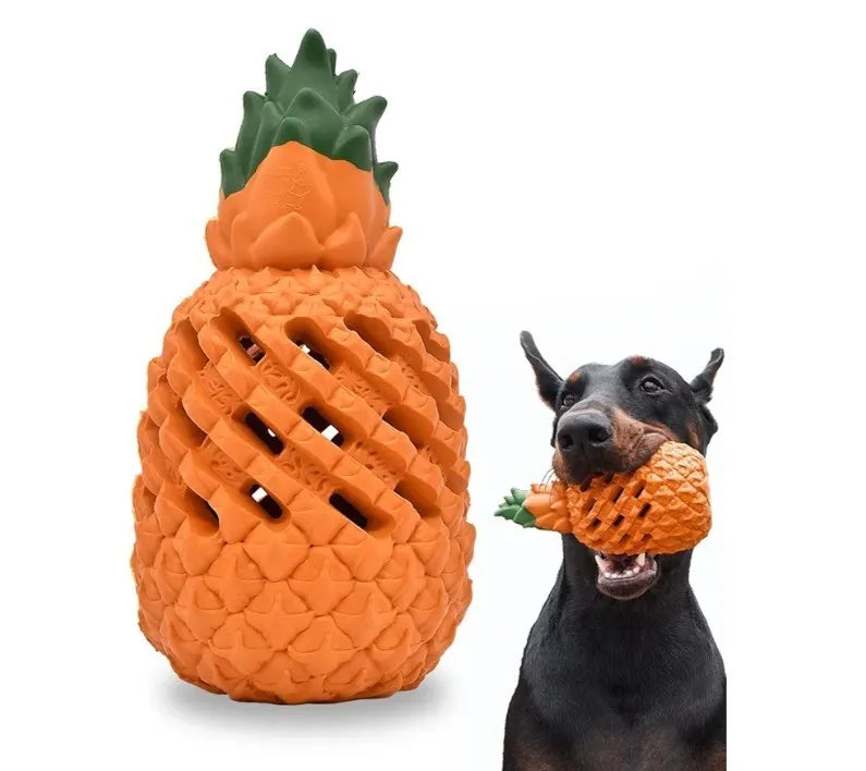 Pineapple Dog Chew Toy for Aggressive Chewers Durable Treat Dispensing Puppy Teething Toys Cleaning Teeth Interactive Dog Toys