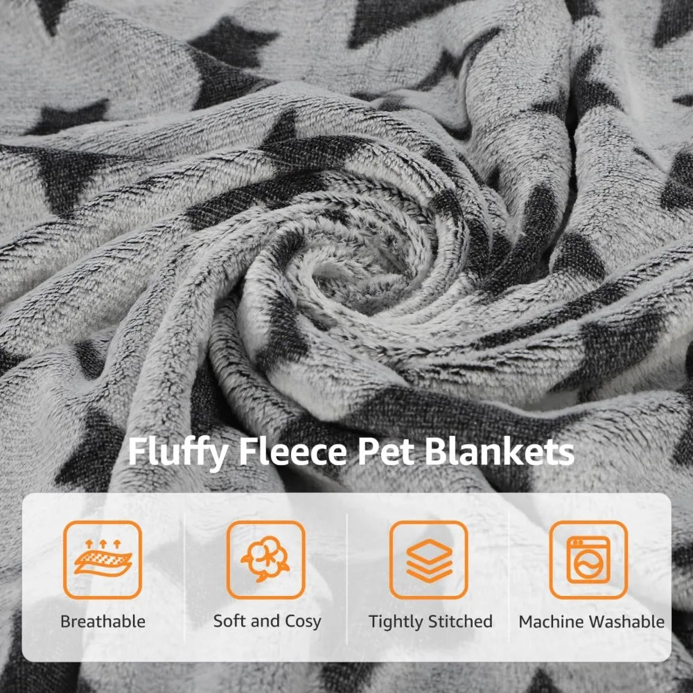 3PCS Warm Soft Pet Blanket Set - Waterproof, Reversible Sherpa Fleece for Large Medium Small Pets, Indoor/Outdoor Use