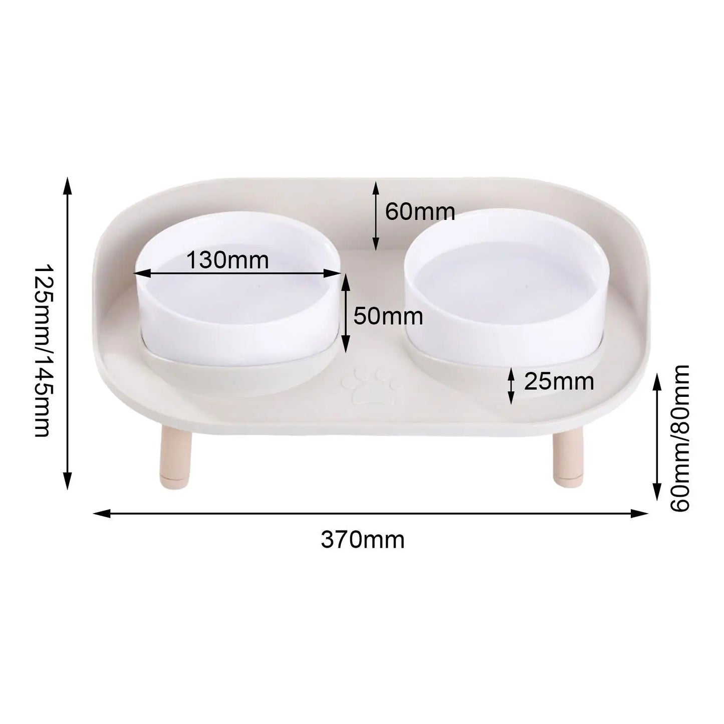 Dog Bowl Stand Cat and Dog Feeding Supplies 2 Modes Height Kitten Food Bowl