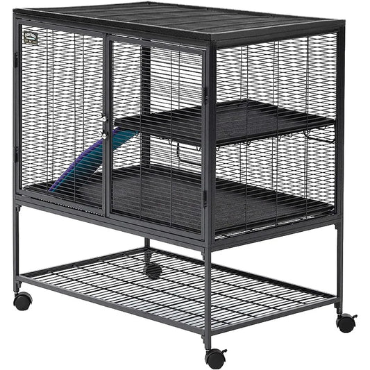 Deluxe Critter Nation Single Unit Small Animal Cage Assembled Cage for Pet Rodents and Small Pets 91.44 L x 60.96 W x 62.23 H C