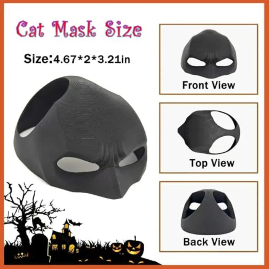 Cat Halloween Costumes Adjtable Vampire Cape Cloak Accessories for Kitten Small Dogs Black Bat Cat Masks Cosplay C at Outfits S