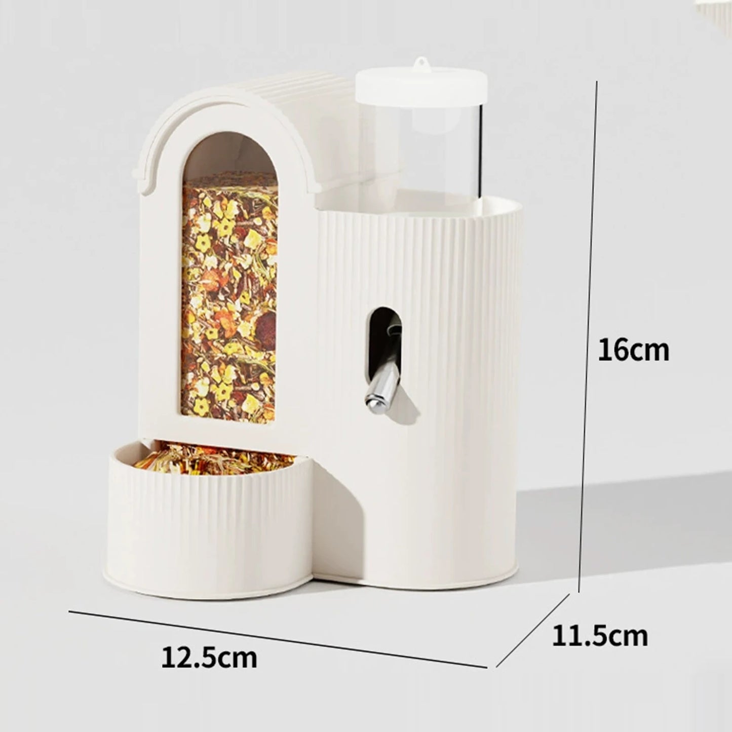 2-in-1 Automatic Bunny Feeder Leak-Resistant Hamster Feeder And Waterer Food Water Dispenser for Hamster Guinea Pig Cage Bedroom