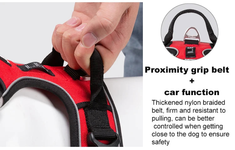 Winhyepet Training Dog Vest Pet Reflectiv Light Nylon Padding Dog service Harness Protective Clothes For Small Meduim Large