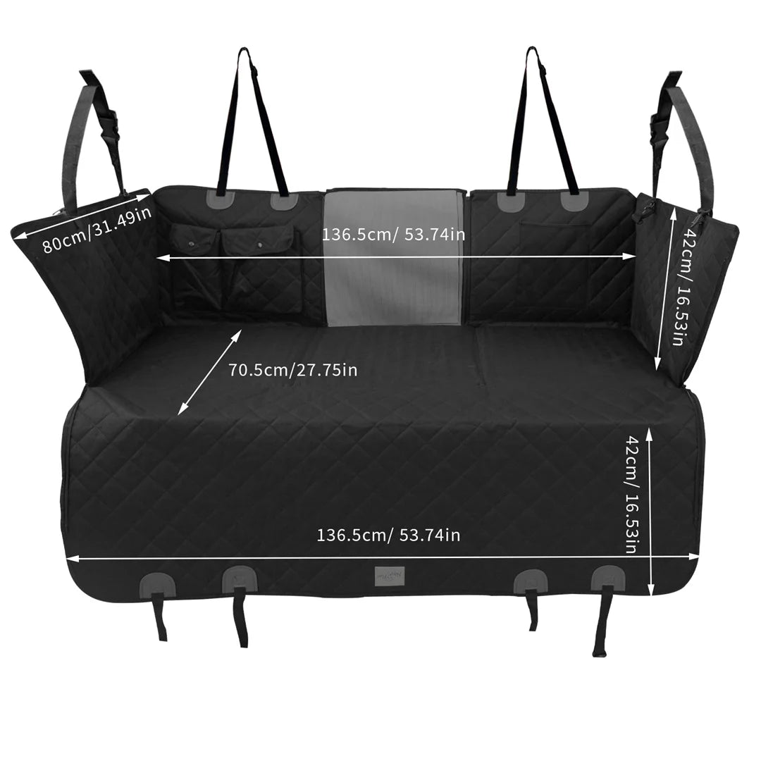 Waterproof Dog Car Seat Cover Seat Extender for Back Seat for Pet Travel Hammock in Cars Scratch-Proof