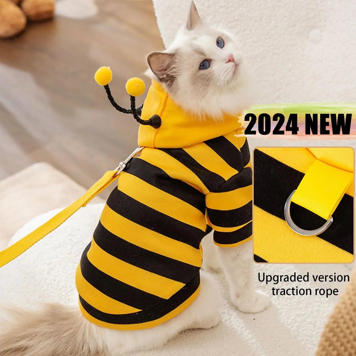 TONG Pet Hoodie Sweater - Warm Cold Weather Coat for Small Dogs Puppies & Cats, Christmas Halloween Party Costume