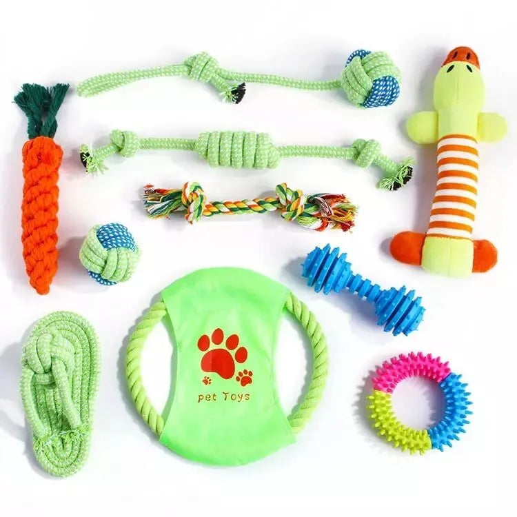 Dog Chew Toys for Aggressive Puppies Durable Teeth Rope Snack Puzzle Fun Interactive Training Treats 10 Pack Best Selling Pet