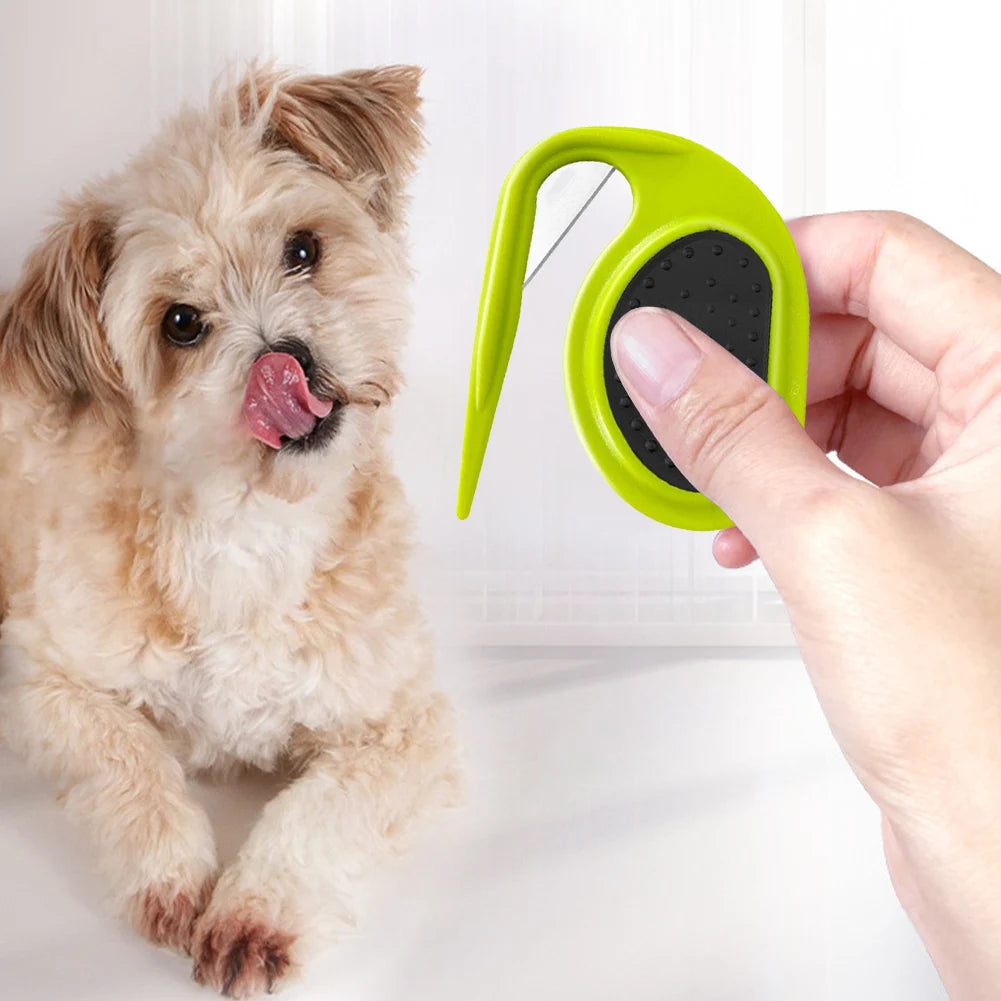 Pet Open Knot Comb Blade Comb Pet Hair Remover Brush Anti-slip Cat Puppy Hair Shedding Carding Trimmer Comb Dog Cat Accessories