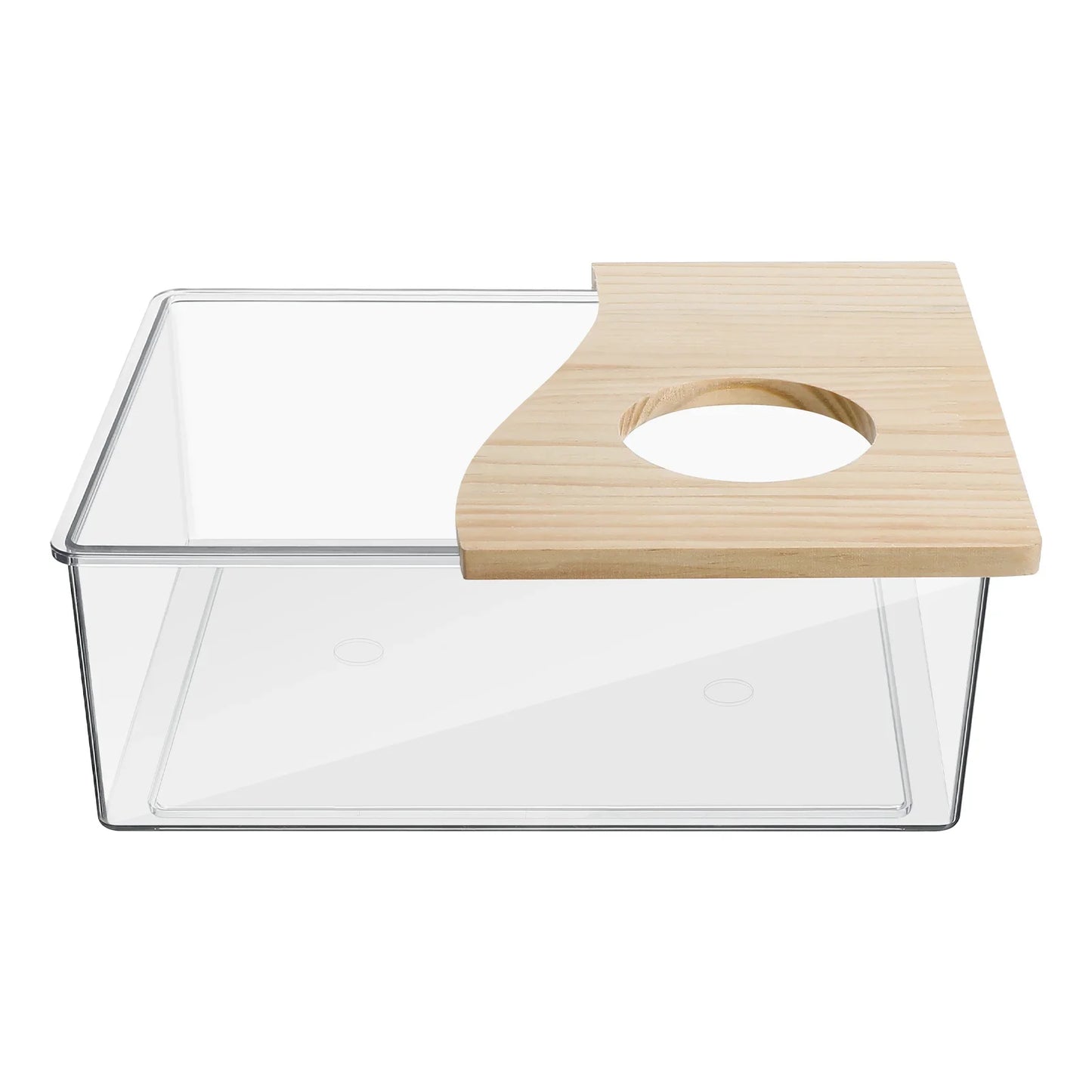 1pc Transparent Hamster Sand Bath Container Acrylic Chinchilla Dust Bath Box Easy Clean Stable Lightweight Pet Sandbox Container