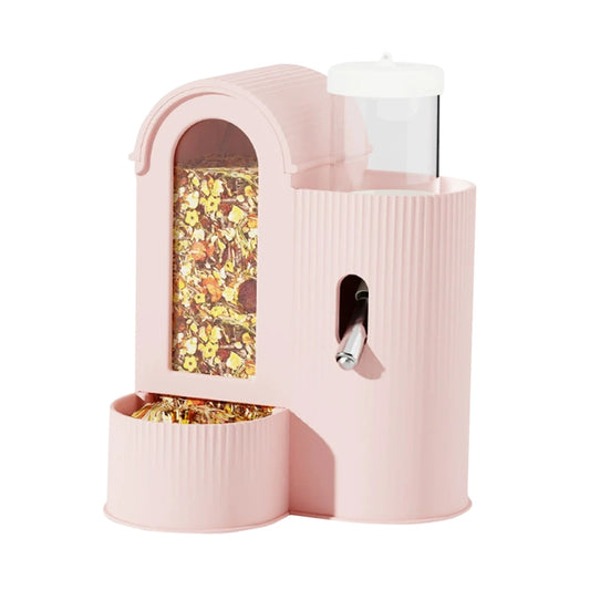 2-in-1 Automatic Food Bowl Large Capacity Hamster Feeder And Waterer Automatic Hamster Feeder No Drip for Hamster Guinea Pig Rat