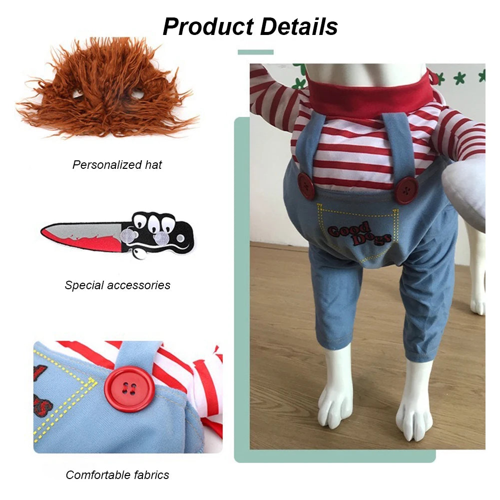Halloween Dog Costumes Funny Pet Clothes Adjustable Dog Cosplay Costume Sets Novelty Clothing For Medium Large Dogs Pets Clothes