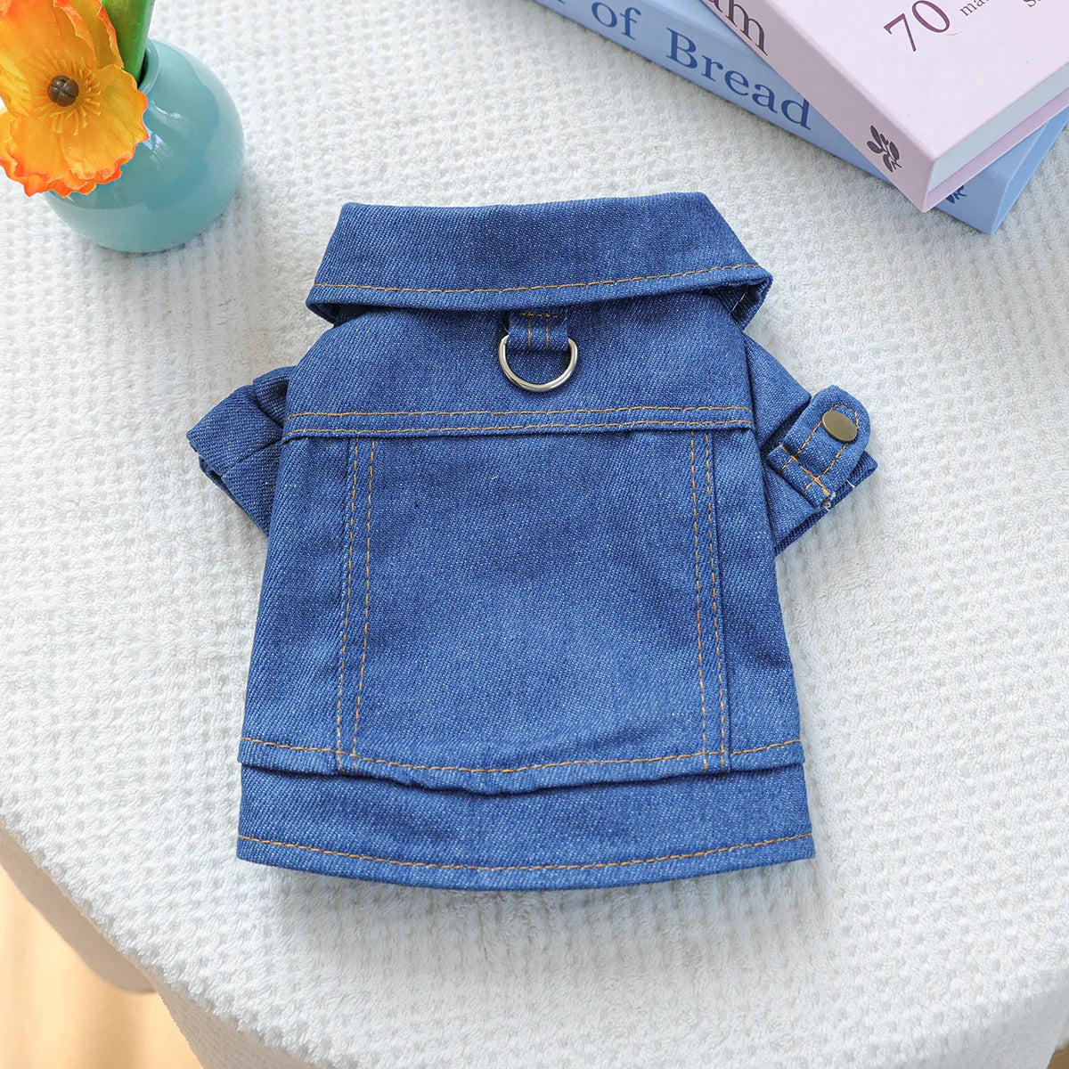Pet Denim Vest Vintage Style Jean Jacket Coat Shirt for Dogs Spring Summer Fall Festival Party Daily Wear