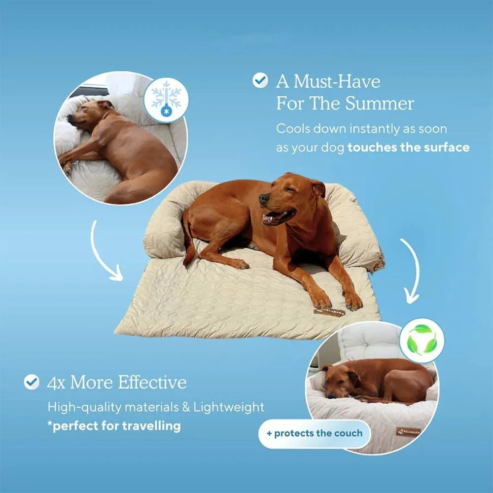 chill-relief dog cooling mattress: durable, washable pad for cooler, comfortable canine rest